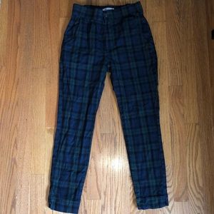 Hollister Navy Blue/Forest Green Plaid Paints